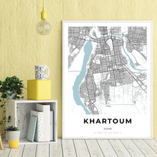 Load image into Gallery viewer, Map of Khartoum, Sudan
