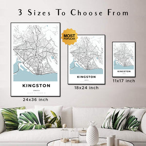 Map of Kingston, Jamaica