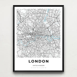Map of London, United Kingdom