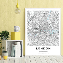 Load image into Gallery viewer, Map of London, United Kingdom
