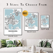 Load image into Gallery viewer, Map of Manama, Bahrain

