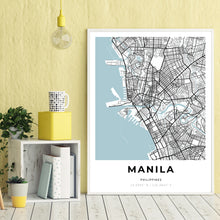 Load image into Gallery viewer, Map of Manila, Philippines
