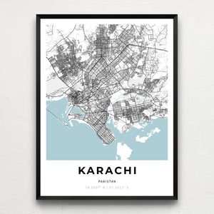 Map of Karachi, Pakistan