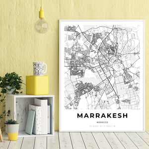 Map of Marrakesh, Morocco