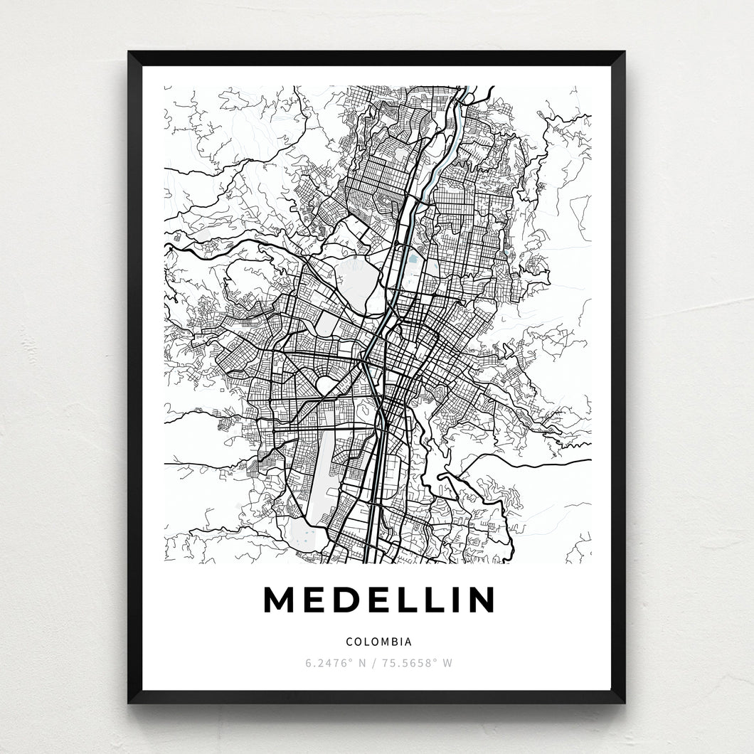 Map of Medellin, Colombia