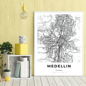 Map of Medellin, Colombia