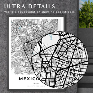 Map of Mexico City, Mexico