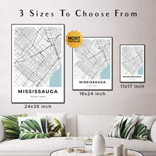 Load image into Gallery viewer, Map of Mississauga, Canada
