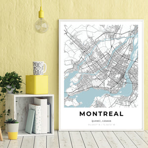 Map of Montreal, Canada