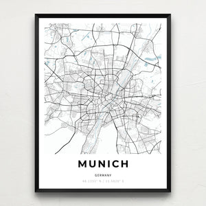 Map of Munich, Germany
