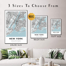 Load image into Gallery viewer, Map of New York, USA
