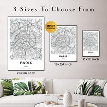 Load image into Gallery viewer, Map of Paris, France

