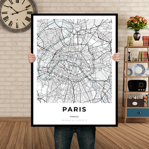 Map of Paris, France