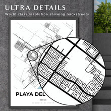Load image into Gallery viewer, Map of Playa Del Carmen, Mexico
