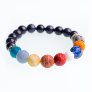 Classy Vendor | Solar System Bracelet. Solar System Beads Bracelet on a white backgrond