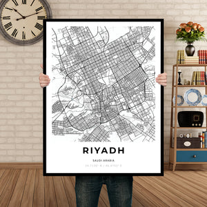 Map of Riyadh, Saudi Arabia