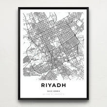 Load image into Gallery viewer, Map of Riyadh, Saudi Arabia
