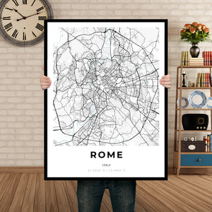 Map of Rome, Italy