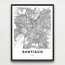 Load image into Gallery viewer, Map of Santiago, Chile
