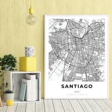 Load image into Gallery viewer, Map of Santiago, Chile
