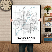 Load image into Gallery viewer, Map of Saskatoon, Canada
