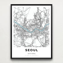 Load image into Gallery viewer, Map of Seoul, South Korea
