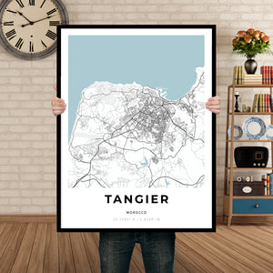 Map of Tangier, Morocco