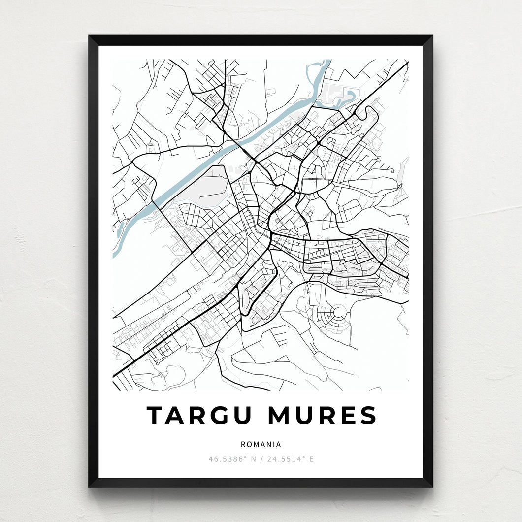 Map of Targu Mures, Romania