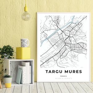 Map of Targu Mures, Romania