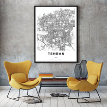 Load image into Gallery viewer, Map of Tehran, Iran

