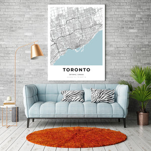 Map of Toronto, Canada