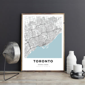 Map of Toronto, Canada