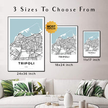 Load image into Gallery viewer, Map of Tripoli, Libya
