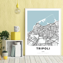 Load image into Gallery viewer, Map of Tripoli, Libya
