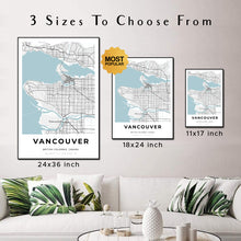 Load image into Gallery viewer, Map of Vancouver, Canada
