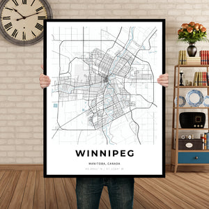 Map of Winnipeg, Canada