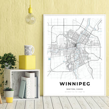 Load image into Gallery viewer, Map of Winnipeg, Canada
